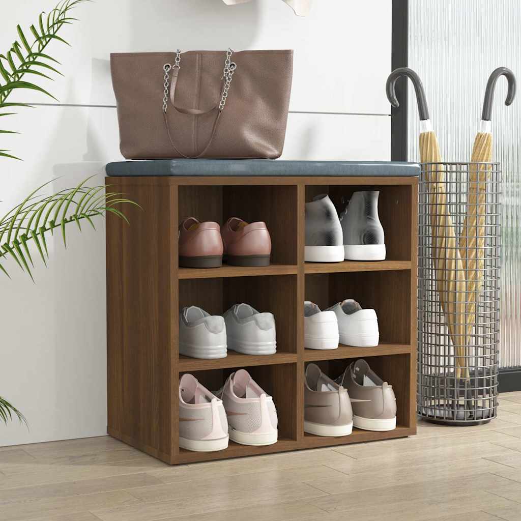 vidaXL Armoire à chaussures Chêne marron 52,5x30x50 cm