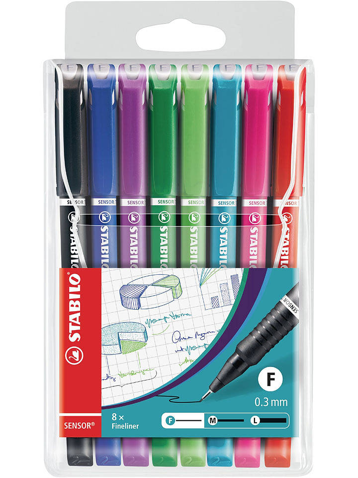 STABILO Fineliner ''SENSOR F'' - 8 Stück - onesize