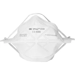 3M 9152ES VFlex Atemschutzmaske, Partikelmask, FFP2, ohne Ventil, Grösse S