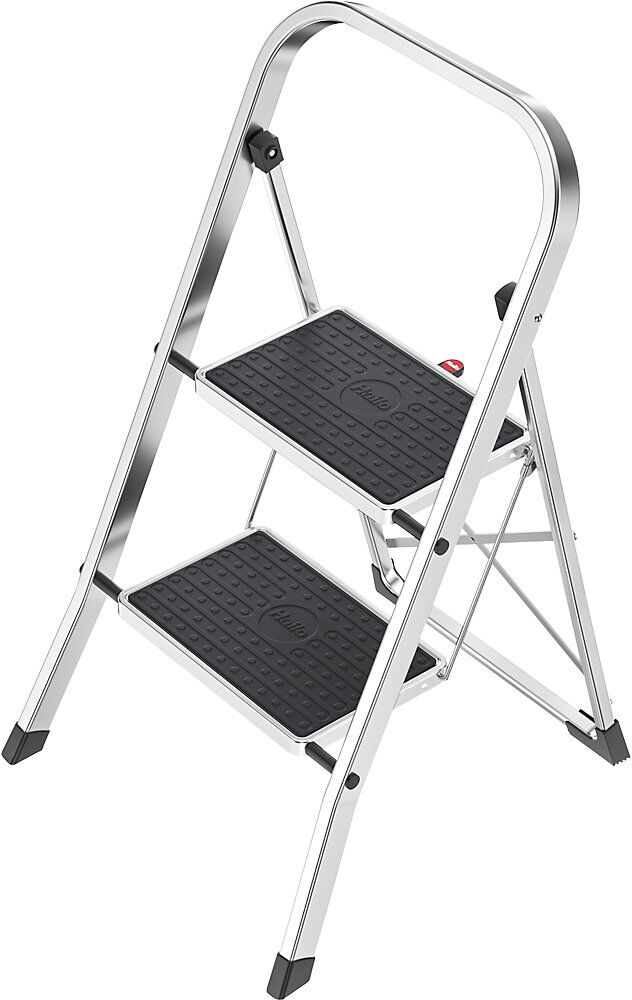 Klapptritt K70 StandardLine, Aluminium-Gestell, Tragfähigkeit 150 kg, 2 Stufen, Tritthöhe 460 mm Hailo