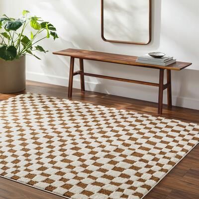 Livabliss Freud Optical Illusion Checkered Area Rug