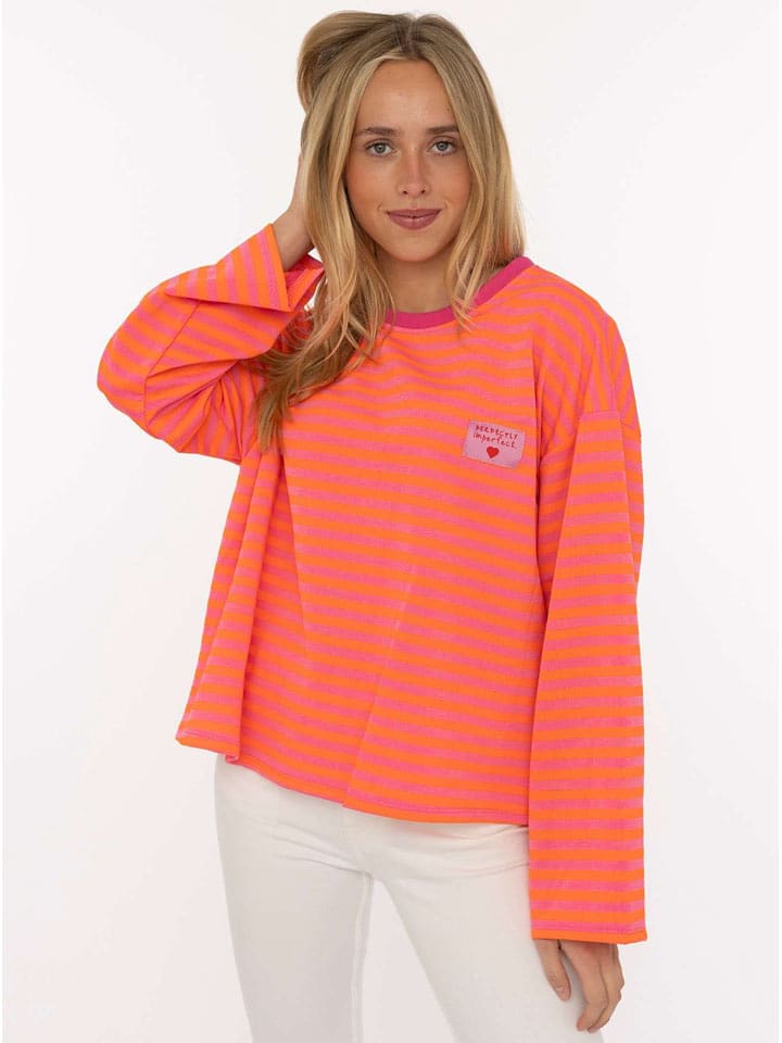 Zwillingsherz Longsleeve "Perfectly Imperfect" in Orange - onesize