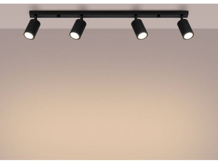 Deckenleuchte KARBON 4L schwarz