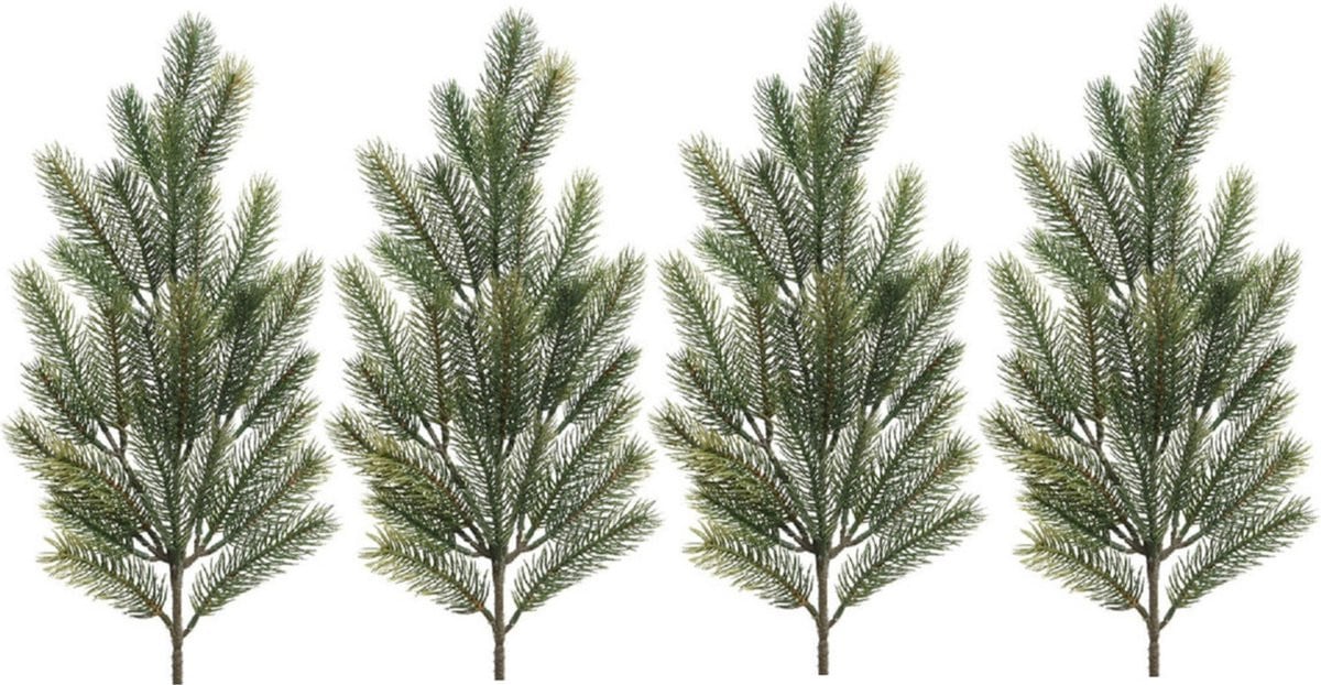 Decoris Kersttak - 4 stuks - Groen - 66 cm - Kunstmatige dennentak voor kerstdecoratie