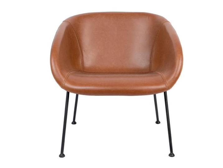 Loungesessel Duccio – aus Kunstleder in Braun - Braun - Kunstleder - Luxusbetten24
