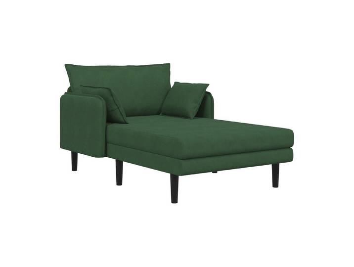 vidaXL Chaiselongue Große Chaiselongue Dunkelgrün Cordstoff, 1 Teile