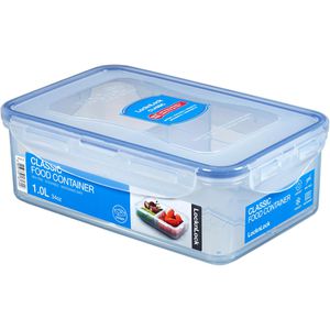 LocknLock Frischhaltedose HPL817C, aus Kunststoff, 1 Liter, mit 3 Innenboxen, transparent, luftdicht