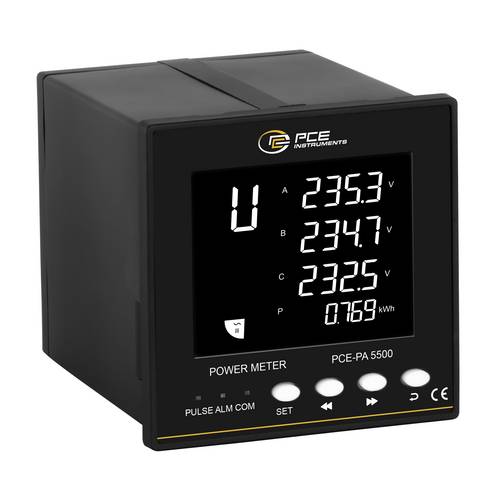 PCE Instruments Leistungsmesser PCE-PA 5500 Wechselspannung 30...264V |Genauigkeitsklasse 0,5 |Energiezähler |RS485