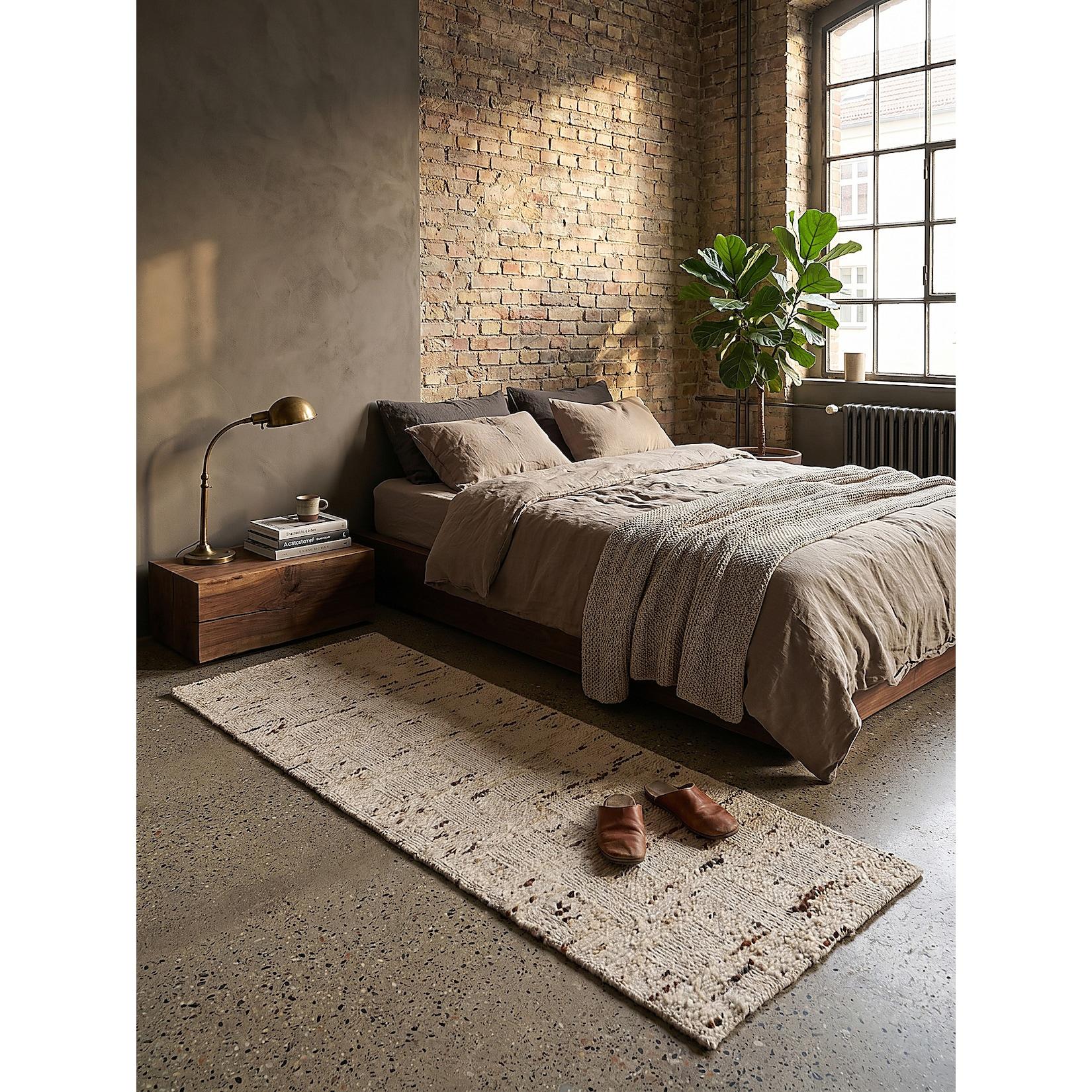 Läufer Wollmischung Natur 80 x 230 cm - ELIN Kadima Design