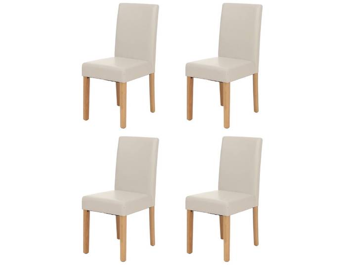 ESSZIMMERSTUHL Weiß, Braun 4er-Set