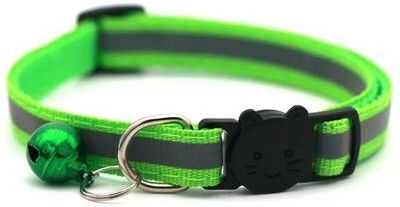 Uplifted Finds Reflective Breakaway Comfort Safety Cat Collar emerald Green