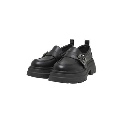 Sneaker BUFFALO "Buffalo MARS LOAFER BUCKLE", Damen, Gr. 39, schwarz, Polyurethan, Schuhe Sneaker