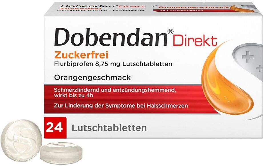 Dobendan Direkt Zuckerfrei Lutschtabletten gegen Halsschmerzen 24stk