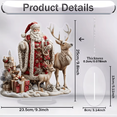 Inspire Curations Boho Christmas Wooden Desktop Decor Christmas Table Decoration Bohemian Christmas Ornament For Home & Bedroom 1pcd