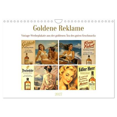 Goldene Reklame (Wandkalender 2027 DIN A4 quer), CALVENDO Monatskalender