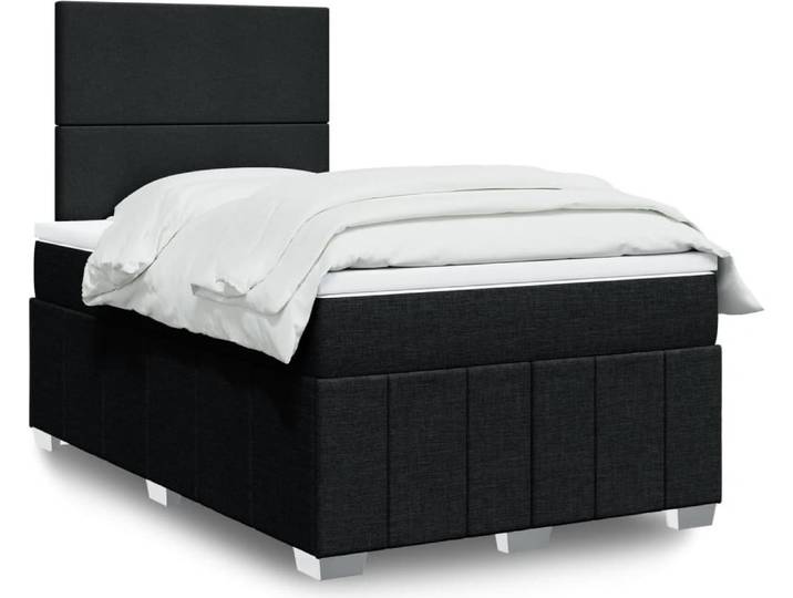 Maison Exclusive - Lit boxspring avec matelas noir 120x190 cm Tissu