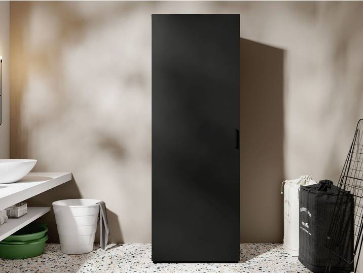 Armoire buanderie WASHING 1 porte noir