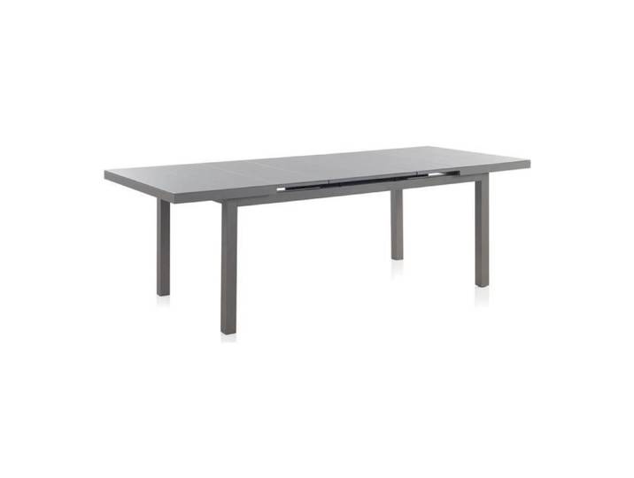 Table Extensible De Jardin - Juanio - Juanio - Aluminium - Plateau Verre Trempé 6 Mm - 180-240x100x75 Cm