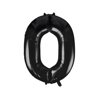 XL Folienballon Zahl 0 schwarz