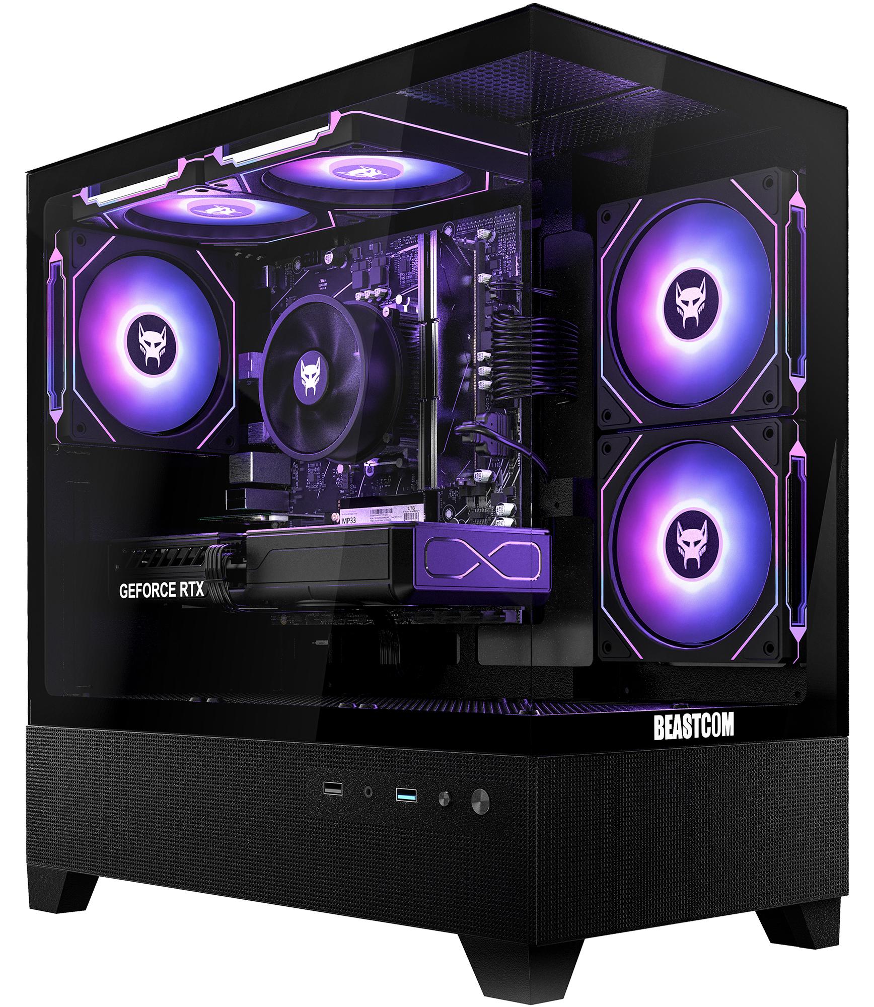 BEASTCOM Q5 | Pro Gaming PC | AMD Ryzen 7 8700F 6X 5GHz 16 Threads | Radeon RX 9070 | 16GB RAM | 1TB NVMe SSD | WiFi 5 | Windows 11 Pro