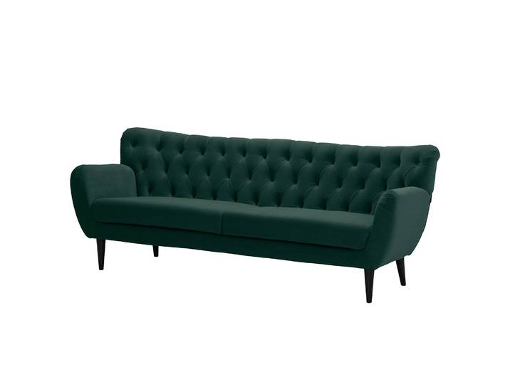 Sofa Lowen I 2,5-Sitzer Blau/Petrol Microfaser Sela 215 x 86 x 84cm Skandi