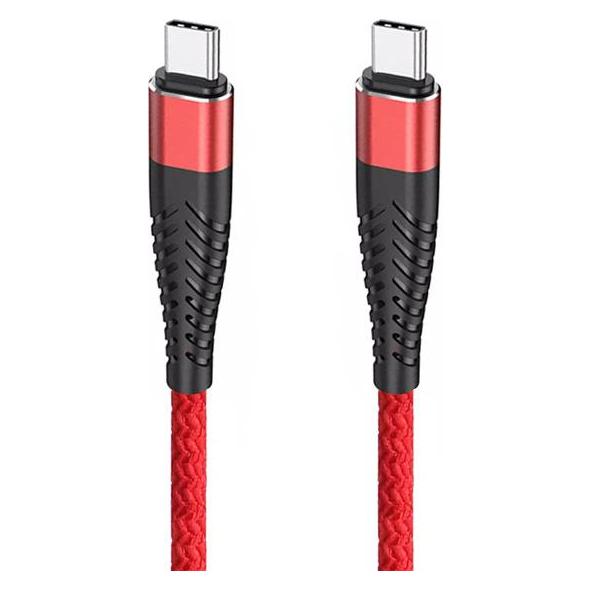 Vega REDX USB-PD-Kabel Typ C auf Typ C 3A Rot 2M Verstärktes Geflecht (2 m) (49001761)