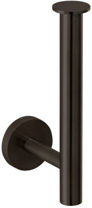 Herzbach Design iX PVD Reserve-Papierrollenhalter 21.815050.1.40 Black Steel, für 2 Rollen, Wandmontage