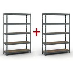 Fachbodenregal  1+1 GRATIS, 1786x1200x400 mm, Traglast 280 kg