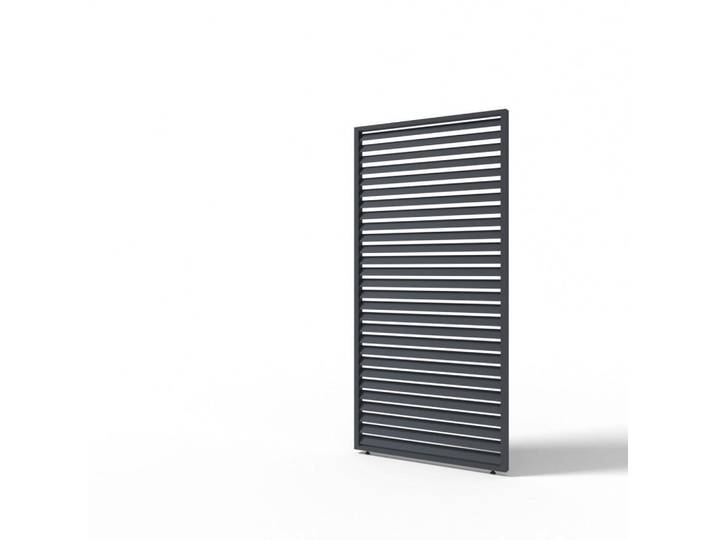 Gardenson Pergola-Seitenteil, Graphitfarben, Metall, 93x233.5x6.5 cm, Sonnen- & Sichtschutz, Pergolas