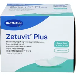 Zetuvit Plus Extrastarke Saugkompr.steril 6x6 cm 10 ST