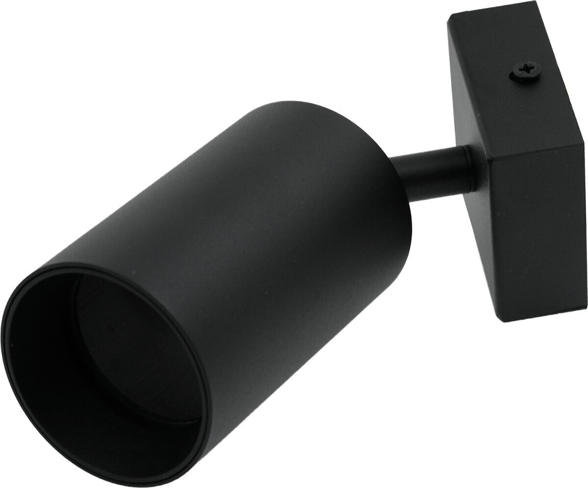 Idealed Zwarte Spotwandlamp Cilinder Surface Mounted