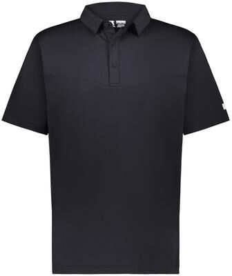 Russell Athletic R10GKM SIDELINE GRID POLO Shirt in Stealth size Large   Polyester