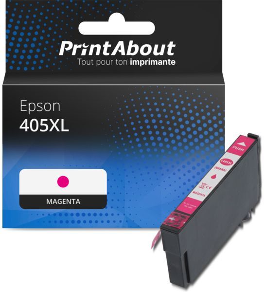 PrintAbout Cartouche compatible Epson 405XL (C13T05H34010) - Magenta - Grande capacité Magenta