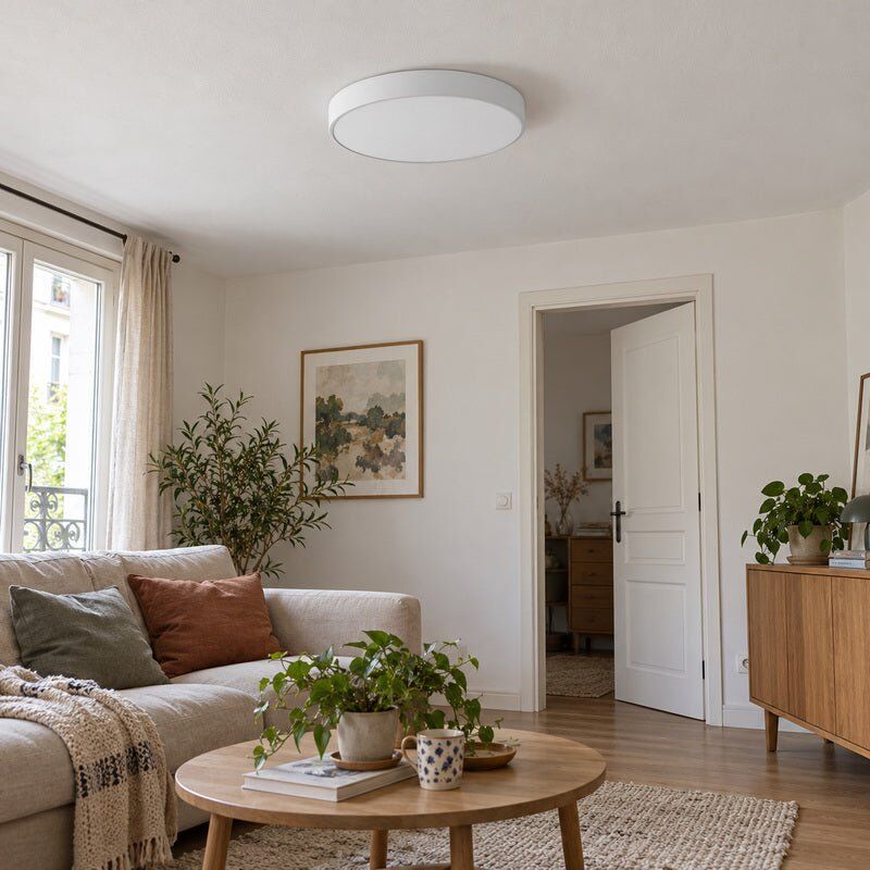 Optonica Plafonnier LED Blanc 30W 40cm - Blanc Chaud 2300K - 3500K