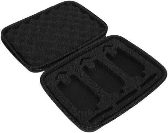 Dailygoods Schokbestendige Opbergdoos voor Vislalarmen, Zwart, PVC