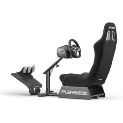 Playseat Evolution + T300 RS GT – Sitz + Lenkrad – Schwarz – PC / PS5 / PS4, Sim Rig, Schwarz