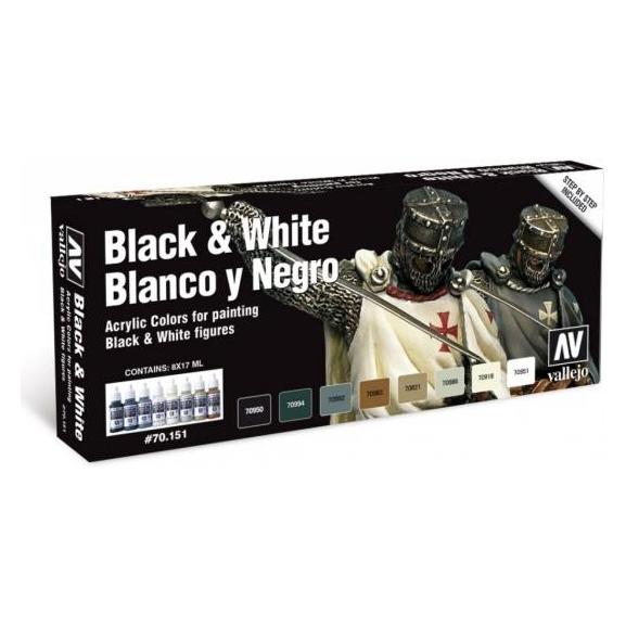 Vallejo Model Air Black White Set (17 ml) (70151)