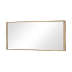 Spiegel 117 5 x 52 cm  ¦ holzfarben ¦ Glas,Aluminium ¦ Maße (cm): B: 117,5 H: 52 T: 2.0