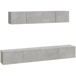 Helloshop26 - 4-teiliges Möbelset bestehend aus Kleiderschrank Sideboard TV-Schrank und Fernseher für Wohnzimmer Schlafzimmer Lounge 02_0024700