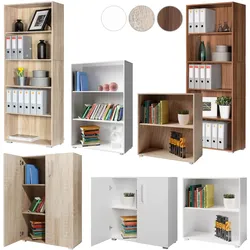 Casaria Casaria Standregal Vela Eiche 5 Fächer 190 x 60 x 31cm braun