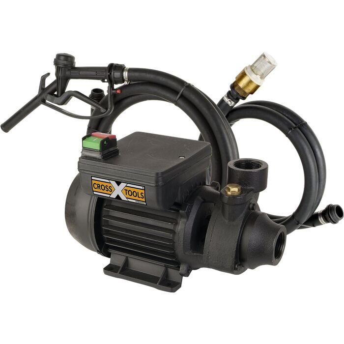 CROSS TOOLS Kraftstoffpumpe - Dieselpumpe/Ölförderpumpe, 2.100 l/h, Zapfpistole, MultiOil 35 m, 68800
