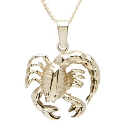 Kette mit Anhänger OSTSEE-SCHMUCK "Ostsee-Schmuck Kette mit Anhänger Tierkreiszeichen Skorpion" Gr. 42, gold, Halsketten, Damen, 42cm, Gelbgold 333, L: 42