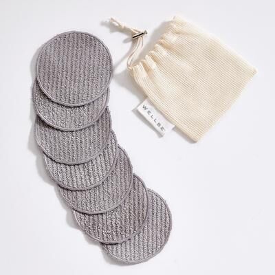 Wellbe Refresh Charcoal 7PC Face Pad Set - 4 Inches/Face Pad