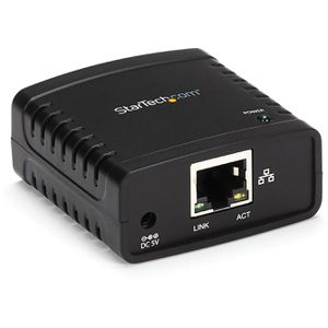 StarTech Printserver PM1115U2, Druckerserver, USB-A Stecker auf RJ45-LAN-Buchse, bis 100 Mbit/s