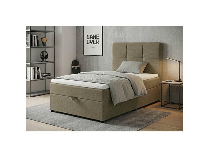 Mid.you Boxbett, Beige, Kunststoff, 100x200 cm, gepolstertes Kopfteil, Stoffauswahl, Kinderzimmer & Jugendzimmer, Jugendmöbel, Jugendbetten
