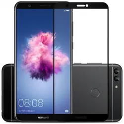 Screenguard Huawei P Smart Full Screen Panzerglas Schutzfolie 2.5D 9H (Huawei P Smart), Smartphone Schutzfolie, Schwarz