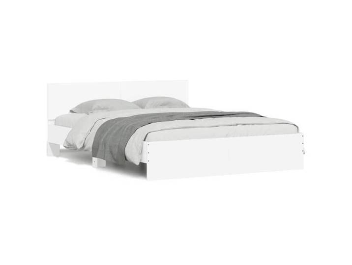 En solde  Lit Double&lit adulte Structure de lit - Cadre de lit - blanc 140x190cm 6317698