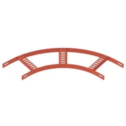 OBO 7098510 Bogen 90° mit Trapez-Sprosse B156mm, St, SG