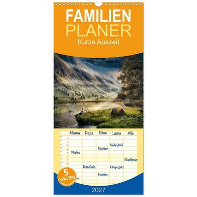 Familienplaner 2027 - Kurze Auszeit mit 5 Spalten (Wandkalender, 21 x 45 cm) CALVENDO