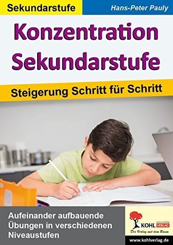 Hans-Peter Pauly - Konzentration Sekundarstufe: Steigerung Schritt für Schritt - Preis vom 09.10.2026 07:28:09 h